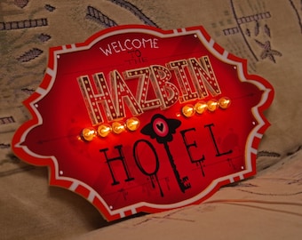 Standard version of Happy Hell Hotel Logo (wall-mounted acrylic nightlight)