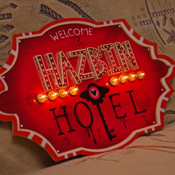 Standard version of Happy Hell Hotel Logo (wall-mounted acrylic nightlight)