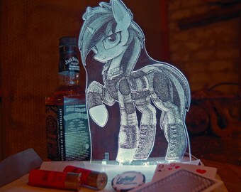 Blackjack (Fallout Equestria: Project Horizons) acrylic nightlight