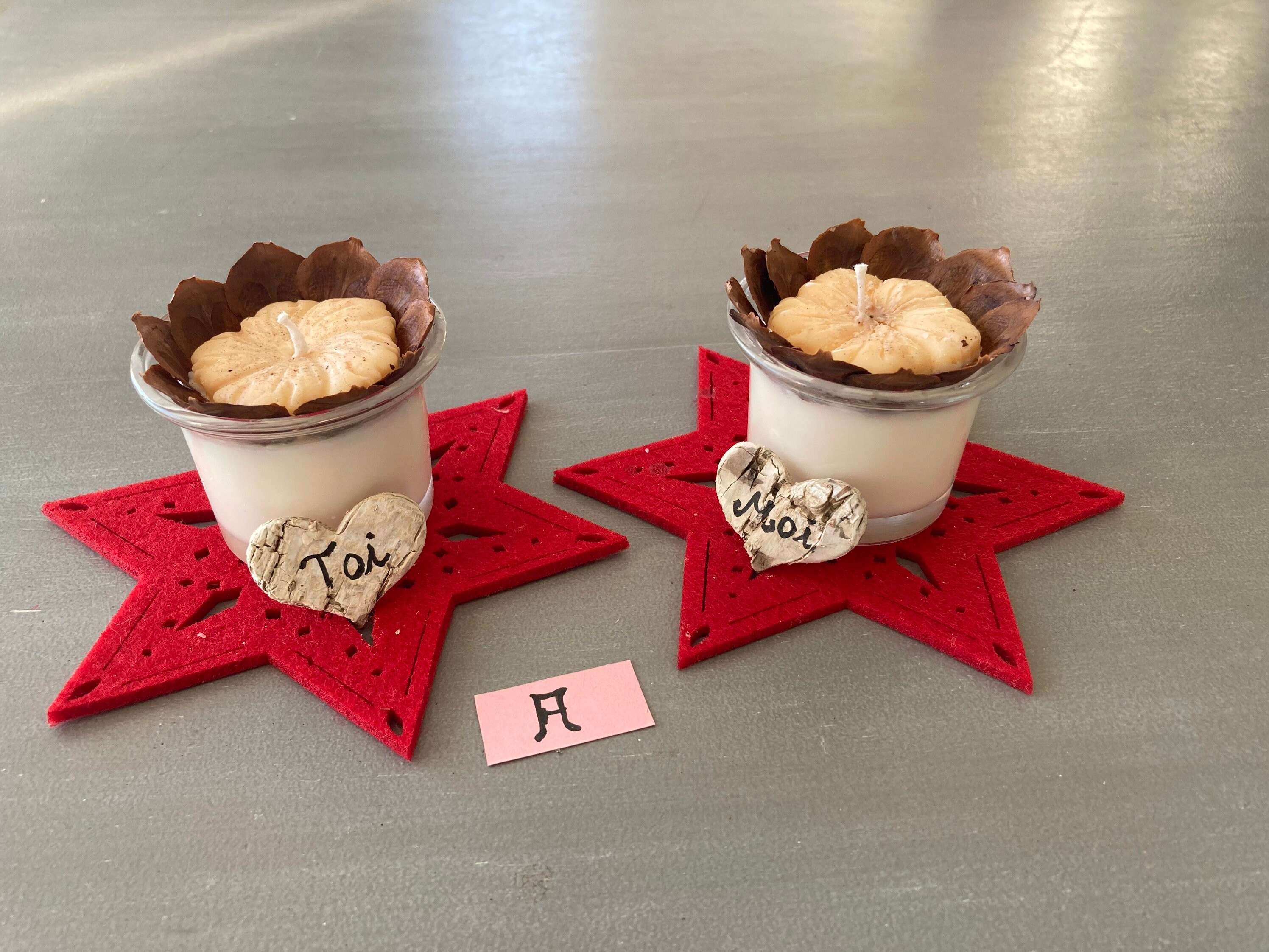 Bougies Ylan-Ylan, Énergisantes en Cire Naturelle de Soja et Fleurs Séchées