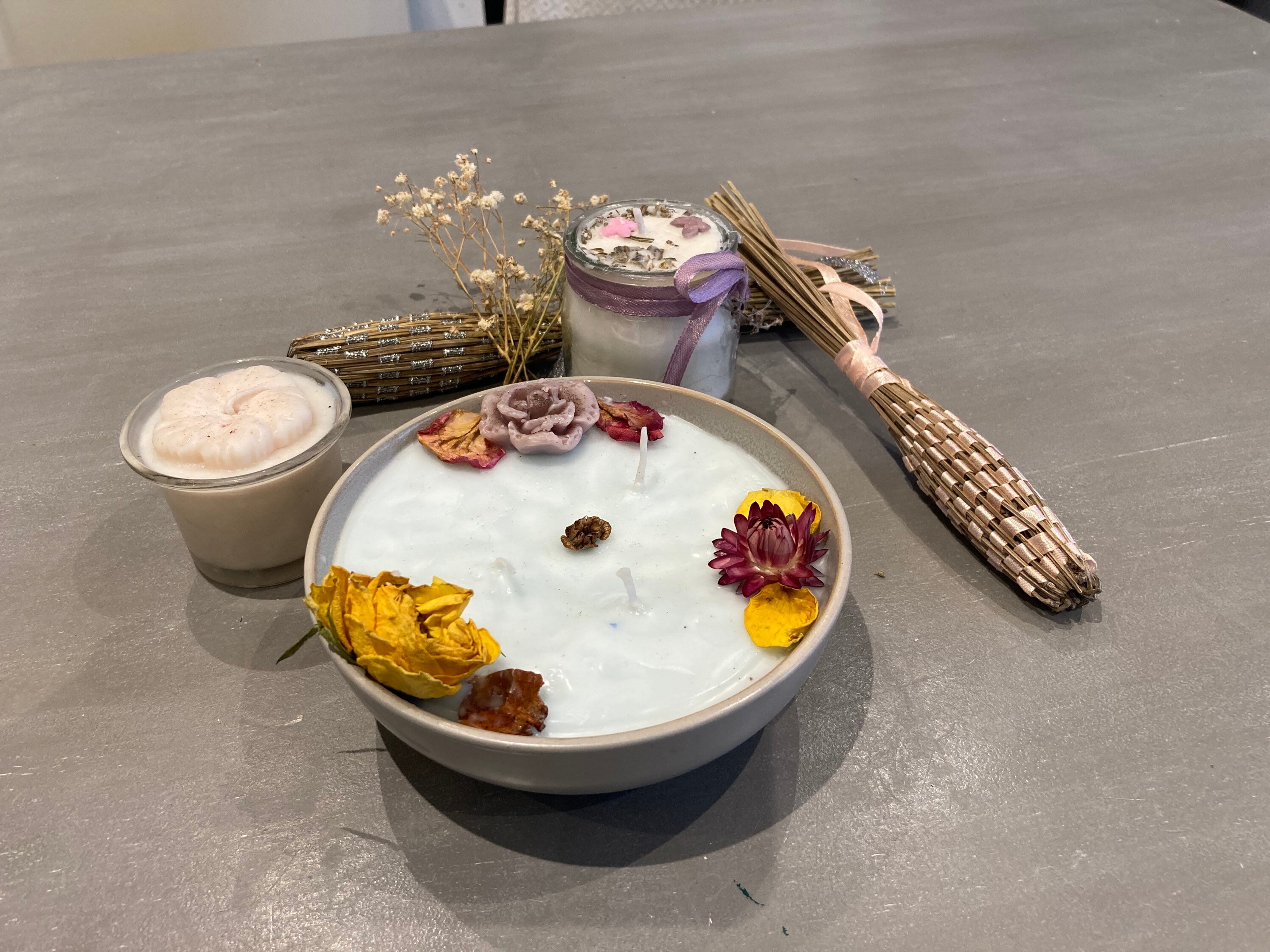 Bougies Apaisantes, Verveine Lavande, en Cire Naturelle de Soja