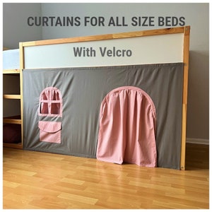 Ikea kura curtain, kura curtains, loft bed curtain, Ikea kura bed, Ikea kura bunk curtain, canopy bed house, bunk bed curtains