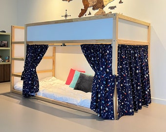 Ikea kura curtain, kura curtains, loft bed curtain, Ikea kura bed, Ikea kura bunk curtain, canopy bed house, bed canopy