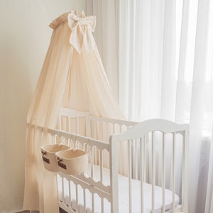 Dossel de berço de musselina, dossel de cama montessori, dossel de cama, dossel de berçário, dossel de berço