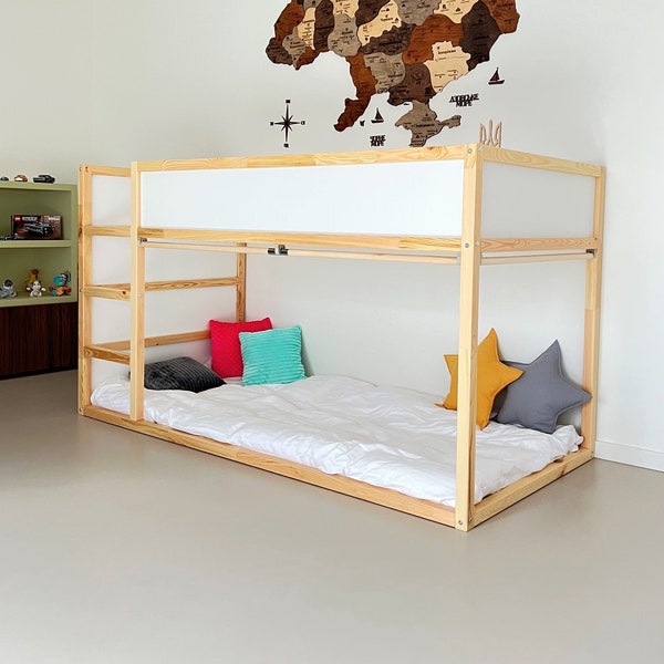 Tringle à rideaux pour lit kura ikea, tringle en bois pour rideaux kura ikea, rideau kura ikea