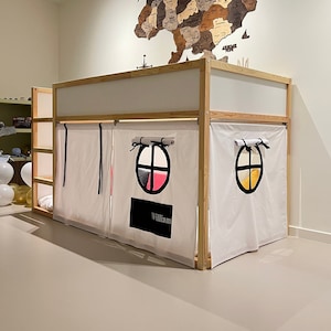 Ikea kura curtain, kura curtains, loft bed curtain, Ikea kura bed, Ikea kura bunk curtain, canopy bed house, bed canopy