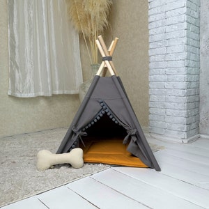 Personalized pet teepee, pet tipi, dog teepee, boho dog house, cat tipi, bunny teepee