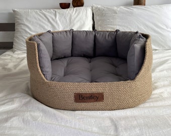 Handmade Dog Bed, Basket cat bed, Dog Bed, Pet bed, Cat bed, Dog Basket Bed, Comfortable Dog Bed