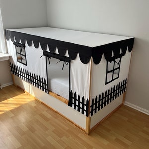 Ikea kura curtain, kura curtains, loft bed curtain, Ikea kura bed, Ikea kura bunk curtain, canopy bed house, bunk bed curtains