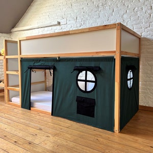 Ikea kura curtain, kura curtains, loft bed curtain, Ikea kura bed, Ikea kura bunk curtain, canopy bed house, bed canopy