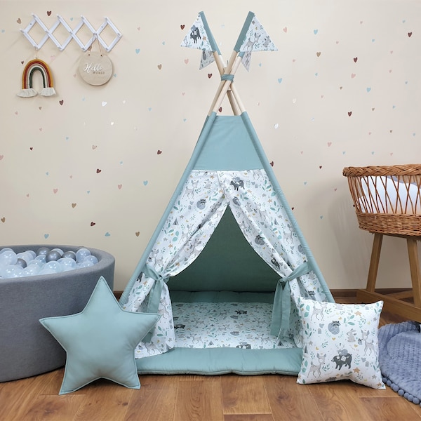 Teepee, Play tent, Wigwam, Playhouse, Kids Wigwam, Tipi Tent, Kids Teepee, Childrens Teepee,  Play Teepee