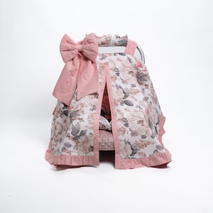 Conjunto de asiento de coche para bebé de doble cara, capota para asiento de coche para bebé, cojín de soporte para la cabeza y el cuerpo del asiento de coche para bebé, funda para asiento de coche