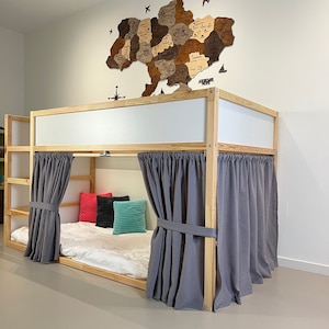 Muslin Ikea kura curtain,muslin kura curtain, kura curtains, loft bed curtain, Ikea kura bed, Ikea kura bunk curtain, canopy bed house