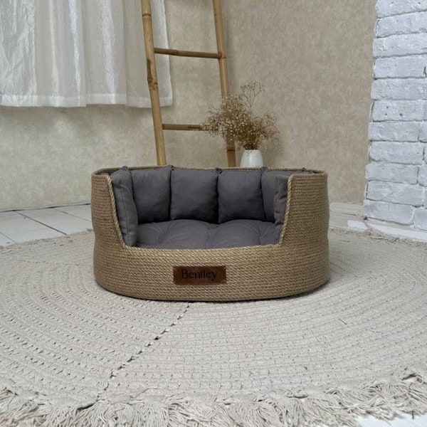 Handmade Dog Bed, Basket cat bed, Dog Bed, Pet bed, Cat bed, Dog Basket Bed, Comfortable Dog Bed