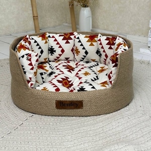 Handmade Dog Bed, Basket cat bed, Dog Bed, Pet bed, Cat bed, Dog Basket Bed, Comfortable Dog Bed