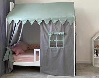 Custom bed canopy, Montessori bed canopy, crib curtain, bed baldachin, bed tent, montessori house