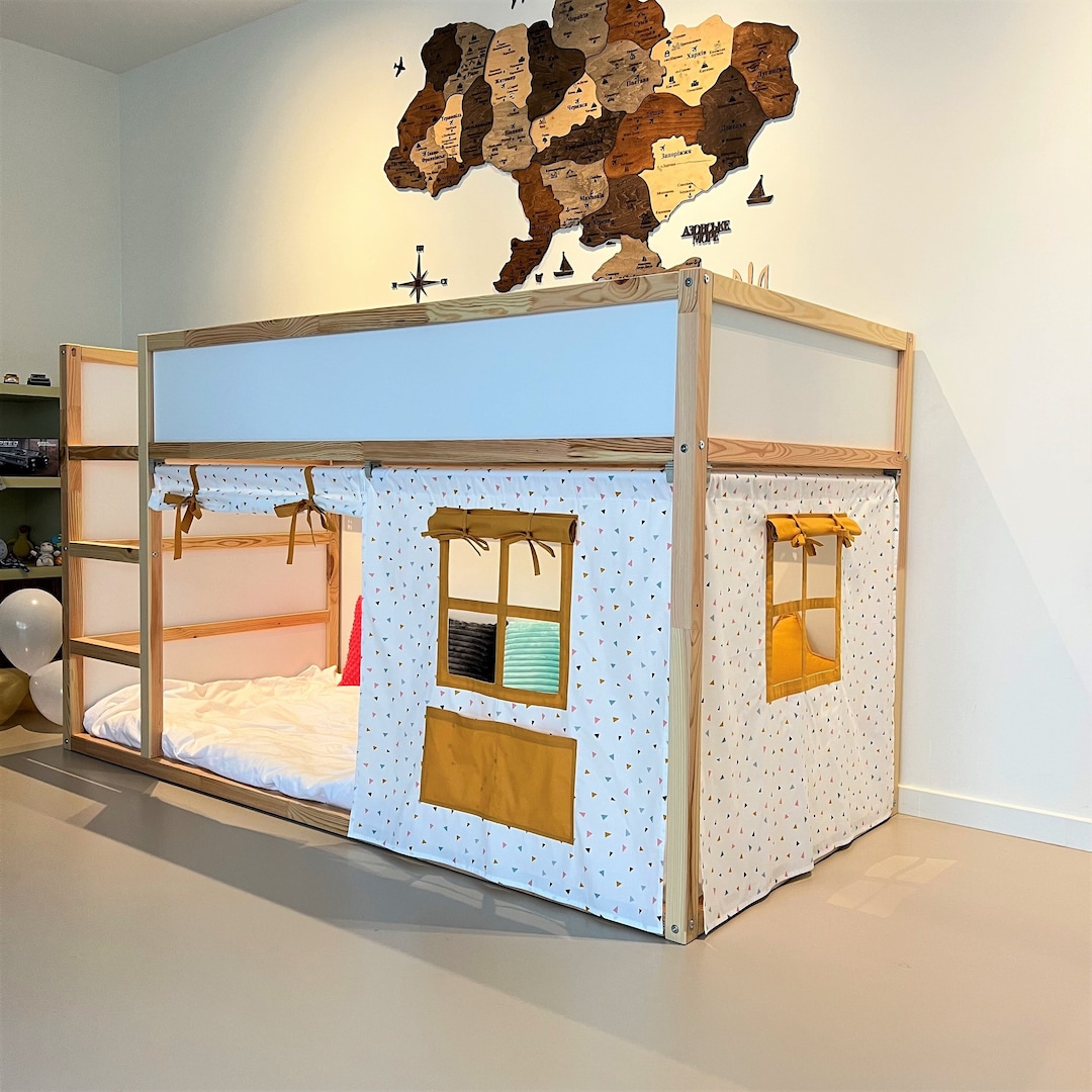 Ikea Kura Curtain, Kura Curtains, Loft Bed Curtain, Ikea Kura Bed, Ikea