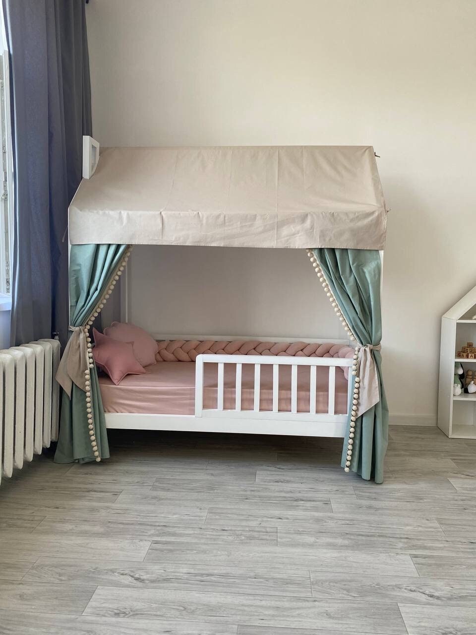 Custom bed canopy, Montessori bed canopy, crib curtain, bed baldachin, bed tent, montessori house