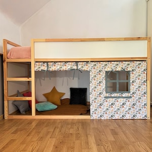 Ikea kura curtain, kura curtains, loft bed curtain, Ikea kura bed, Ikea kura bunk curtain, canopy bed house, bed canopy
