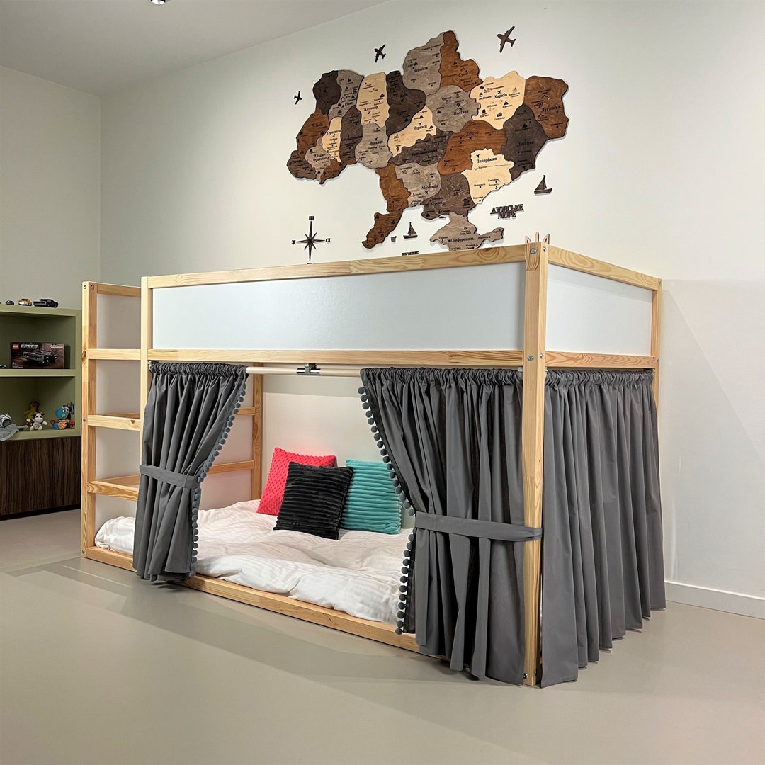 Ikea Kura Curtain, Kura Curtains, Loft Bed Curtain, Ikea Kura Bed, Ikea Kura Bunk Curtain