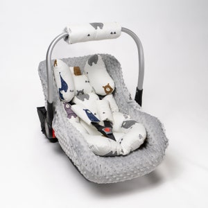 Cojín para asiento de coche, almohada para apoyar la cabeza, cojín para apoyar la cabeza y el cuerpo del bebé en el asiento de coche, funda para asiento de coche y cojines de inserción