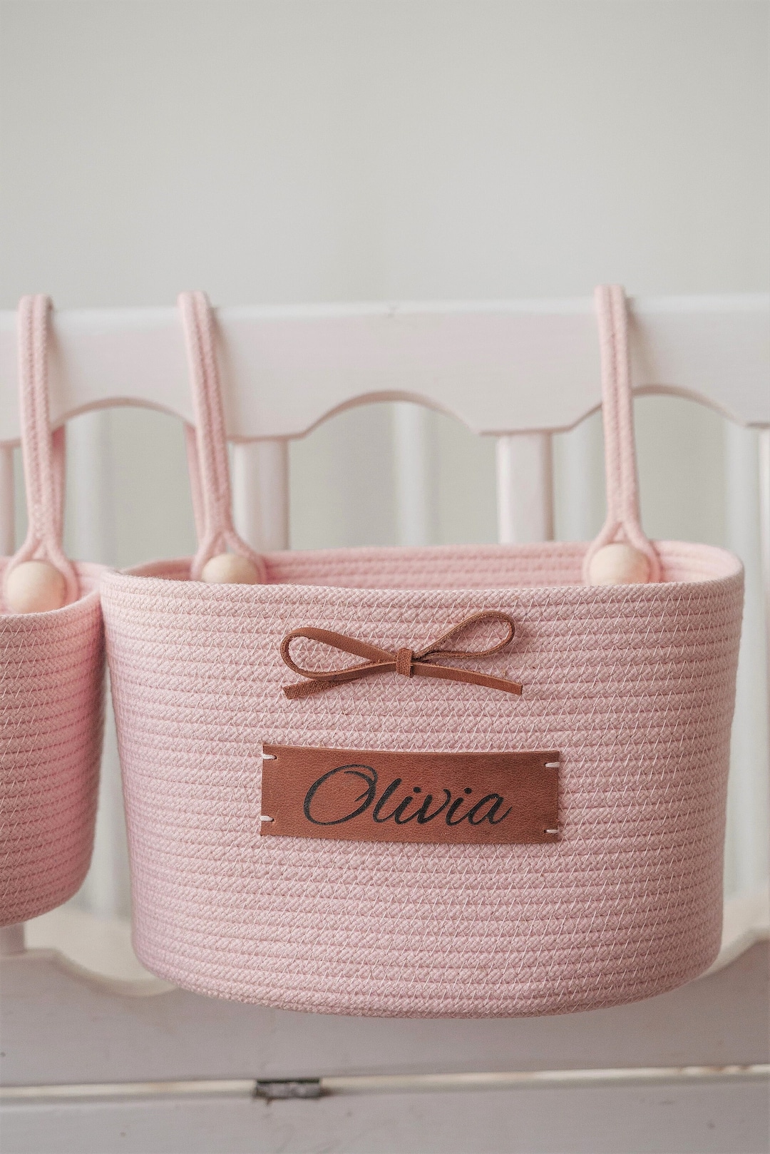 Crib Hanging Basket for Baby, Crib Pocket Organizer, Newborn Organizer