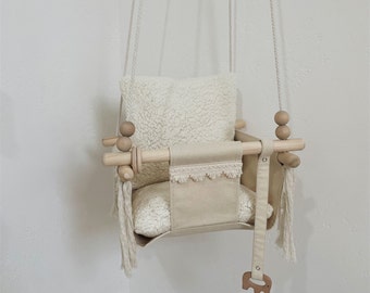 Balançoire pour bébé, balançoire pour tout-petit, balançoire intérieure extérieure, balançoire en tissu, cadeau de douche de bébé, chaise hamac