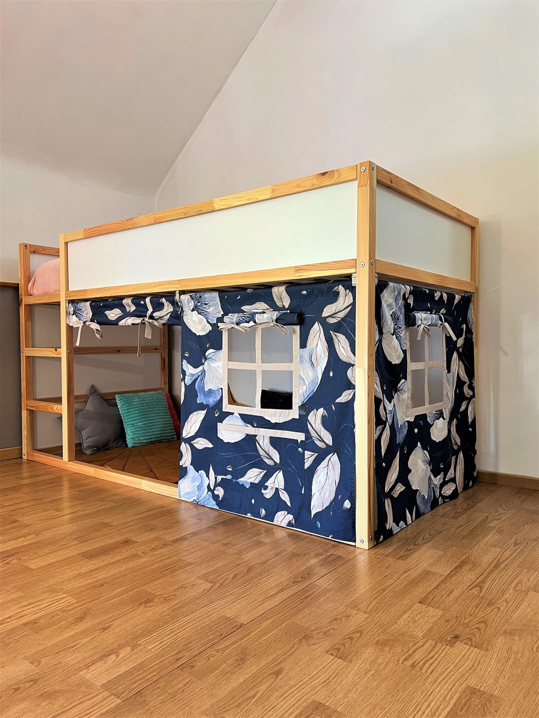 Magnolia Ikea Kura Curtain, Kura Curtains, Loft Bed Curtain, Ikea Kura Bed, Ikea Kura Bunk