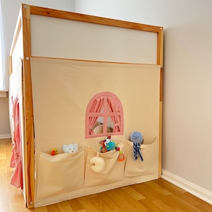 Castle Ikea kura curtain, kura curtains, loft bed curtain, Ikea kura bed, Ikea kura bunk curtain, canopy bed house, bunk bed curtains
