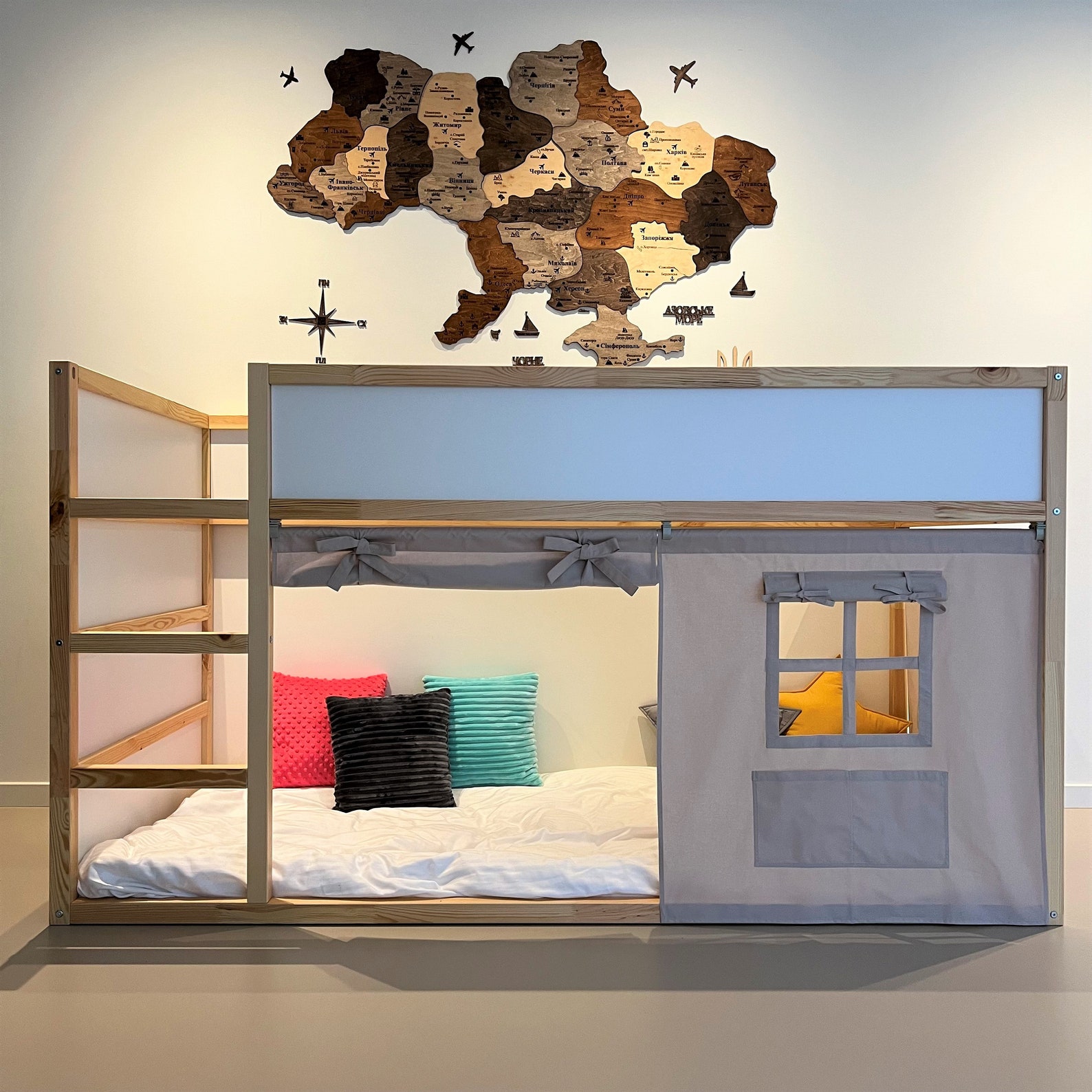 Ikea Kura Curtain Kura Curtains Loft Bed Curtain Ikea Kura Etsy