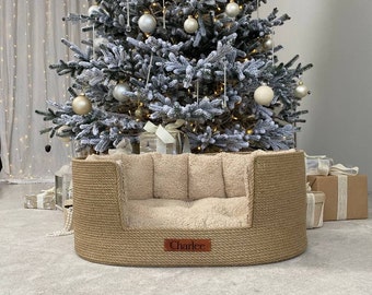 Personalized Dog Bed, Basket cat bed, Dog Bed, Pet bed, Cat bed, Dog Basket Bed, Comfortable Dog Bed