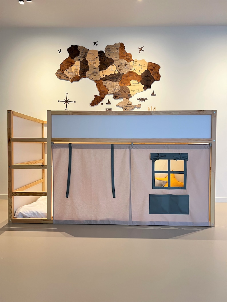 Ikea Kura Curtain Kura Curtains Loft Bed Curtain Ikea Kura Etsy