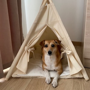 Teepee for pet, boho dog house, personalized pet teepee, pet tipi, dog teepee, cat tipi, bunny teepee
