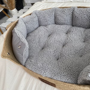 Gepersonaliseerd hondenbed, mand kattenbed, hondenbed, huisdierbed, kattenbed, hondenmandbed, comfortabel hondenbed afbeelding 4