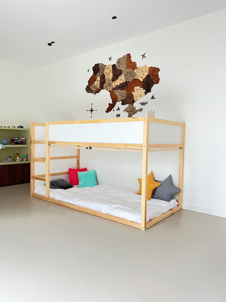 Ikea Kura Bed Curtains Rod Wooden Rod for Ikea Kura Curtains Etsy