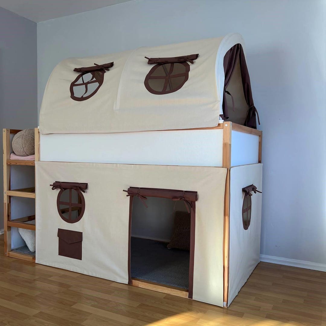 Tente Ikea kura, rideaux kura, rideau de lit mezzanine, lit Ikea kura, rideau de lit superposé Ikea kura, maison de lit à baldaquin, rideaux de lit superposé - Etsy France