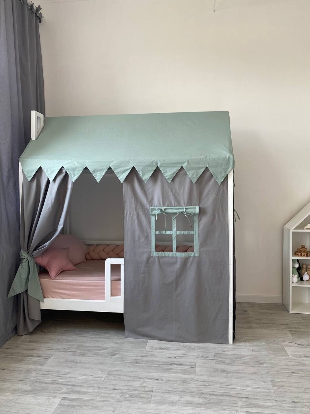 Custom Bed Canopy, Montessori Bed Canopy, Crib Curtain, Bed Baldachin