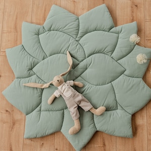 Blumen Spieldecke, Blatt Spieldecke, Baby Spieldecke, Bodenmatte Kinderzimmer, Kinderzimmer Teppich