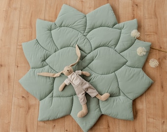 Tapis de jeu à fleurs, tapis de jeu à feuilles, tapis de jeu pour bébé, tapis de sol pour chambre d'enfant, tapis pour chambre d'enfant