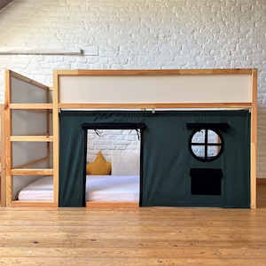 Ikea kura curtain, kura curtains, loft bed curtain, Ikea kura bed, Ikea kura bunk curtain, canopy bed house, bed canopy