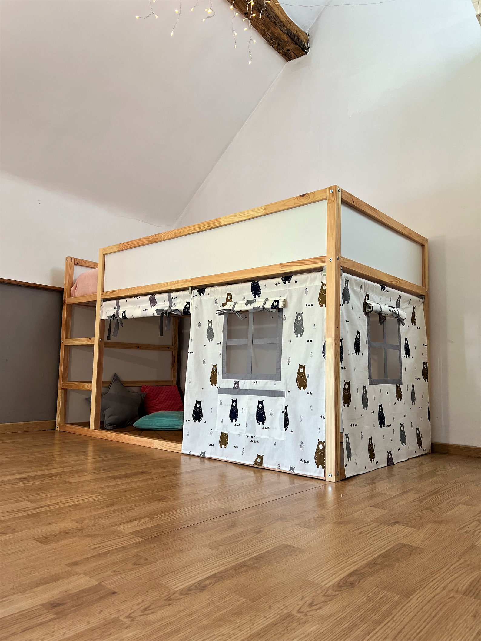 Ikea Kura Curtain Kura Curtains Loft Bed Curtain Ikea Kura Etsy