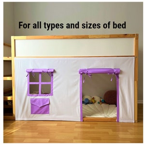 Ikea kura curtain, kura curtains, loft bed curtain, Ikea kura bed, Ikea kura bunk curtain, canopy bed house, bunk bed curtains
