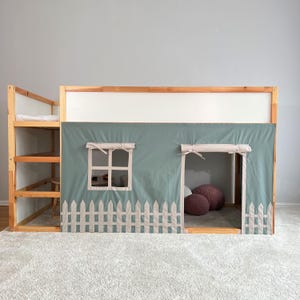 Ikea kura curtain, kura curtains, loft bed curtain, Ikea kura bed, Ikea kura bunk curtain, canopy bed house, bunk bed curtains