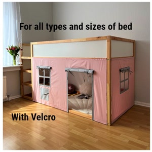 Ikea kura curtain, kura curtains, loft bed curtain, Ikea kura bed, Ikea kura bunk curtain, canopy bed house, bunk bed curtains