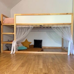 Ikea kura curtain, kura curtains, loft bed curtain, Ikea kura bed, Ikea kura bunk curtain, canopy bed house, bed canopy