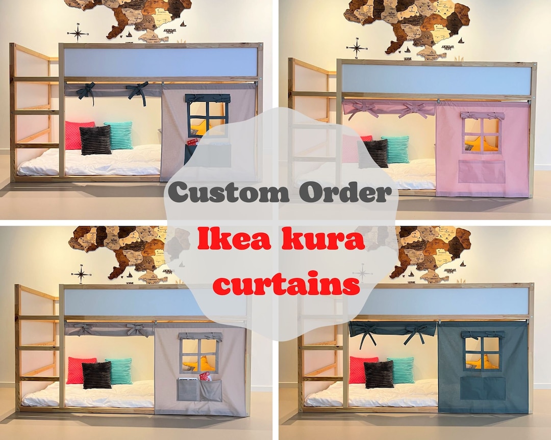 Ikea Kura Curtain, Kura Curtains, Loft Bed Curtain, Ikea Kura Bed, Ikea