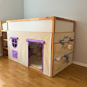 Ikea kura curtain, kura curtains, loft bed curtain, Ikea kura bed, Ikea kura bunk curtain, canopy bed house, bunk bed curtains