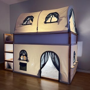 Tent Ikea kura, kura curtains, loft bed curtain, Ikea kura bed, Ikea kura bunk curtain, canopy bed house, bunk bed curtains