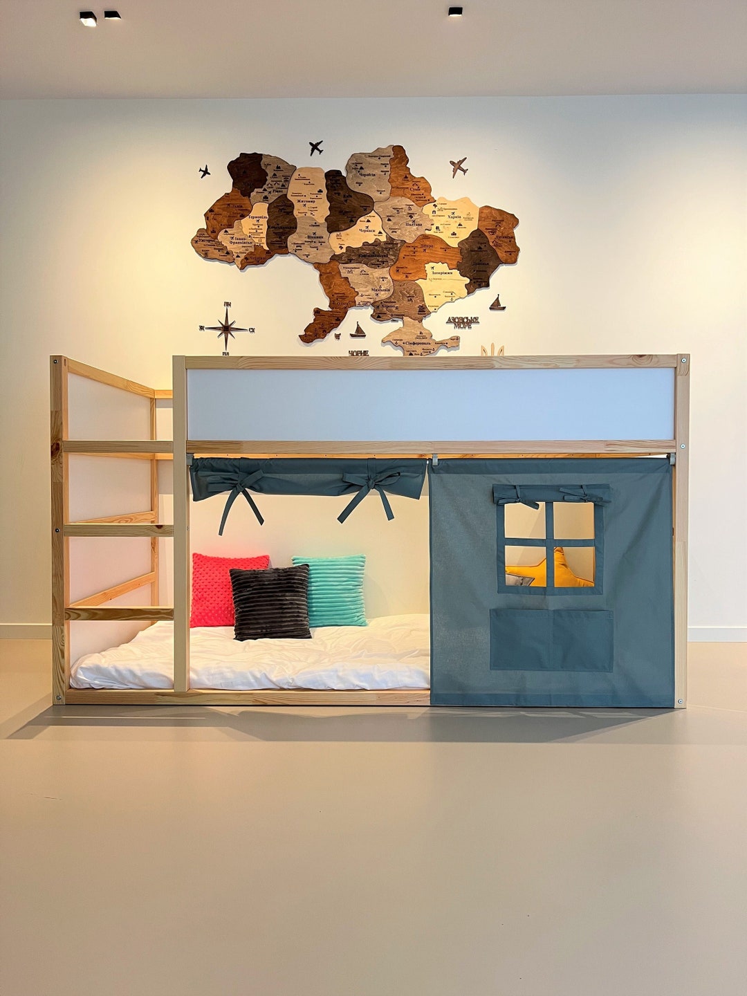 Ikea Kura Curtain, Kura Curtains, Loft Bed Curtain, Ikea Kura Bed, Ikea