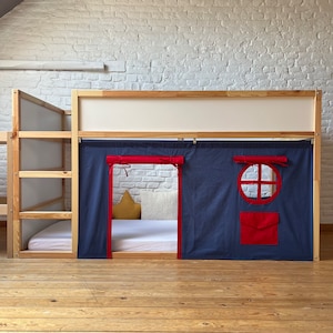 Ikea kura curtain, loft bed curtain, bunk curtain, canopy bed house, bed canopy